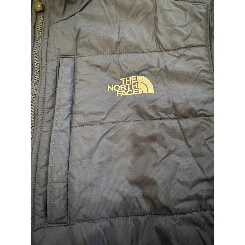 The North Face Mens Navy Blue Primaloft Insulated Puffer Jacket Full Zip Large